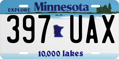 MN license plate 397UAX