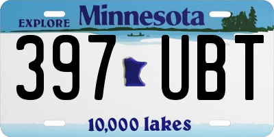 MN license plate 397UBT