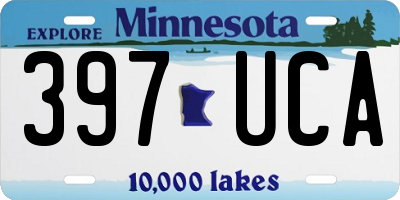 MN license plate 397UCA