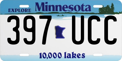 MN license plate 397UCC