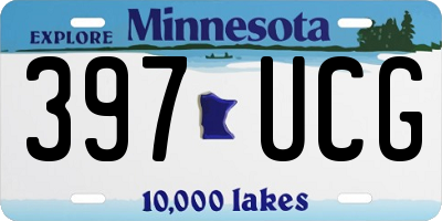 MN license plate 397UCG