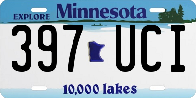 MN license plate 397UCI