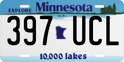 MN license plate 397UCL