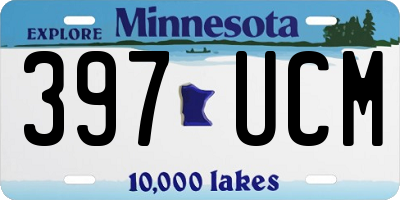 MN license plate 397UCM