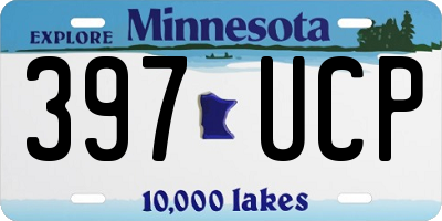 MN license plate 397UCP