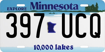 MN license plate 397UCQ