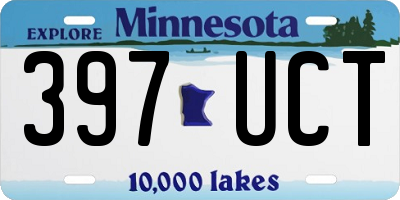 MN license plate 397UCT