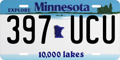 MN license plate 397UCU