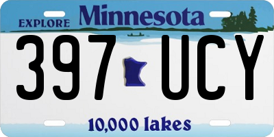 MN license plate 397UCY