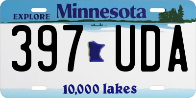 MN license plate 397UDA