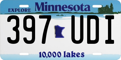 MN license plate 397UDI