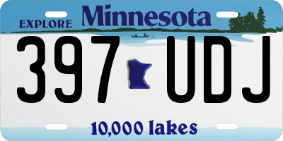 MN license plate 397UDJ