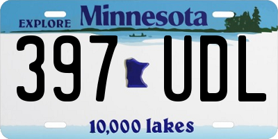 MN license plate 397UDL