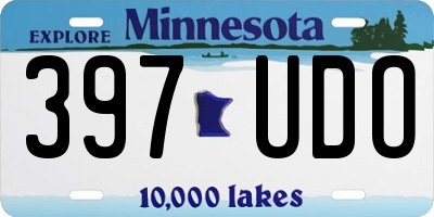 MN license plate 397UDO