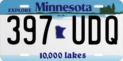 MN license plate 397UDQ