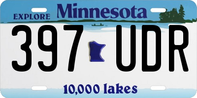 MN license plate 397UDR