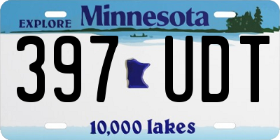 MN license plate 397UDT