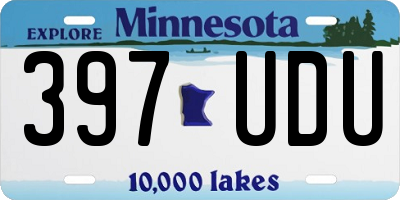 MN license plate 397UDU