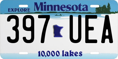 MN license plate 397UEA