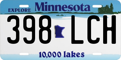 MN license plate 398LCH
