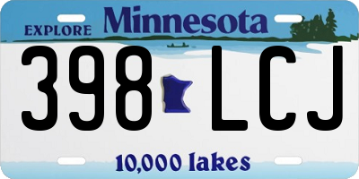 MN license plate 398LCJ