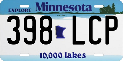 MN license plate 398LCP