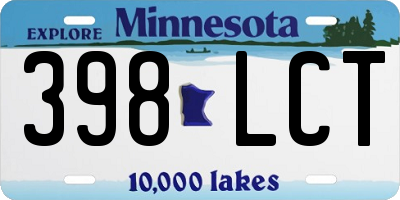 MN license plate 398LCT