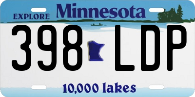 MN license plate 398LDP