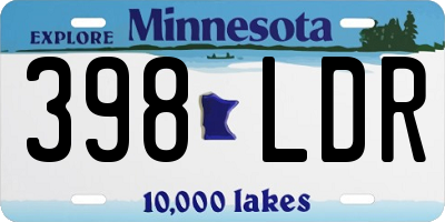 MN license plate 398LDR