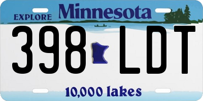 MN license plate 398LDT