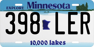 MN license plate 398LER