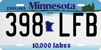MN license plate 398LFB