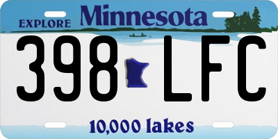 MN license plate 398LFC