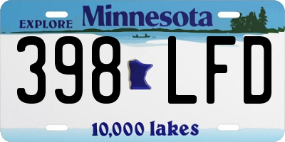 MN license plate 398LFD