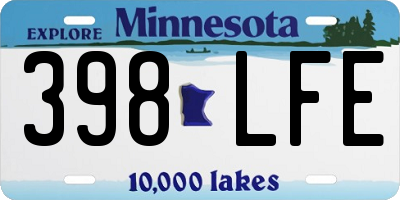 MN license plate 398LFE
