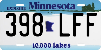 MN license plate 398LFF