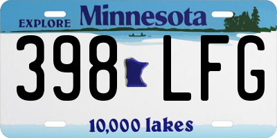 MN license plate 398LFG