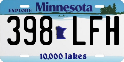 MN license plate 398LFH