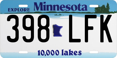 MN license plate 398LFK