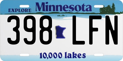 MN license plate 398LFN