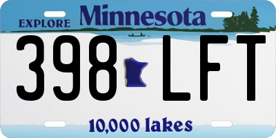 MN license plate 398LFT