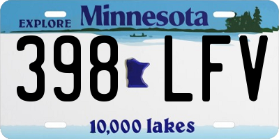 MN license plate 398LFV