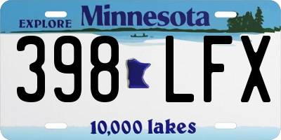 MN license plate 398LFX