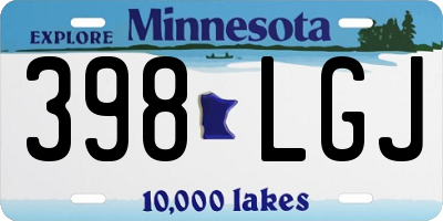 MN license plate 398LGJ