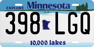 MN license plate 398LGQ