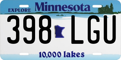 MN license plate 398LGU