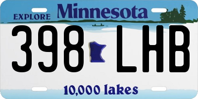 MN license plate 398LHB