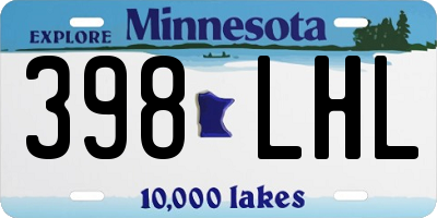 MN license plate 398LHL