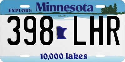MN license plate 398LHR