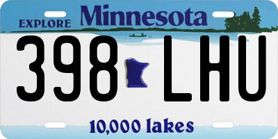 MN license plate 398LHU
